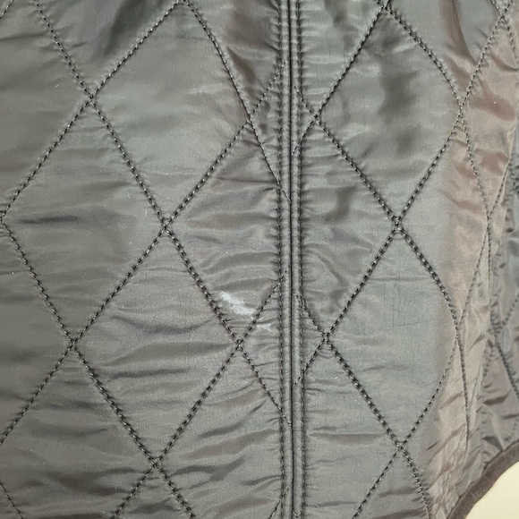 Women's Barbour Cavalry Black Polarquilt Quilted Jacket size 10 M/L Zip Pockets - Picture 5 of 14